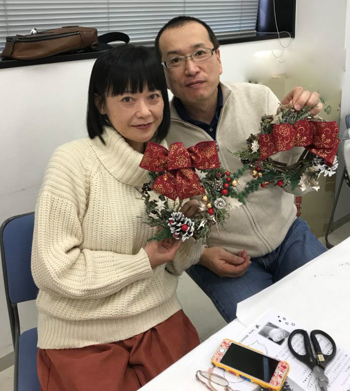 二人でリース教室